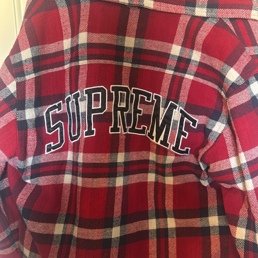 Supreme flannel red and black
